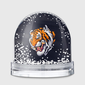 Игрушка Снежный шар с принтом Саблезубый тигр (голова) , Пластик | Изображение внутри шара печатается на глянцевой фотобумаге с двух сторон | tiger | восточный тигр | год тигра | голова | кошка | саблезубый | тигр | тигренок | хищник