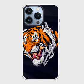 Чехол для iPhone 13 Pro с принтом Саблезубый тигр (голова) ,  |  | tiger | восточный тигр | год тигра | голова | кошка | саблезубый | тигр | тигренок | хищник