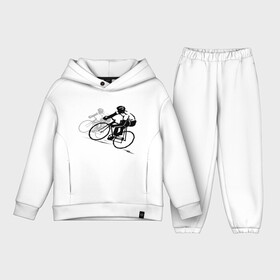 Детский костюм хлопок Oversize с принтом Велоспорт шоссе ,  |  | Тематика изображения на принте: bike | велосипед | велосипедист | велоспорт | спорт | спортсмен | шоссе | шоссейник | шоссер