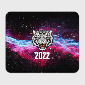 Прямоугольный коврик для мышки с принтом ЧЁРНЫЙ ТИГР НОВЫЙ ГОД 2022   GRAY TIGER NEW YEAR , натуральный каучук | размер 230 х 185 мм; запечатка лицевой стороны | Тематика изображения на принте: 2022 | beast | merry christmas | new year | red bow | santa hat | snow | tiger | winter | winter is coming | year of the tiger | год тигра | дед мороз | животные | звери | зверь | зима | зима 2022 | зима близко | новог | новогодни