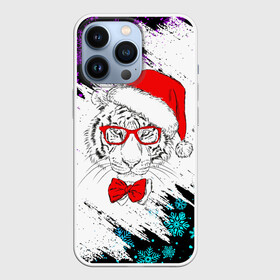 Чехол для iPhone 13 Pro с принтом БЕЛЫЙ НОВОГОДНИЙ ТИГР 2022 ,  |  | 2022 | beast | merry christmas | new year | red bow | santa hat | snow | tiger | winter | winter is coming | year of the tiger | год тигра | дед мороз | животные | звери | зверь | зима | зима 2022 | зима близко | новог | новогодни