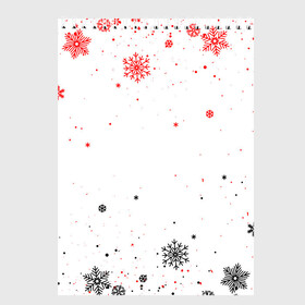 Скетчбук с принтом НОВОГОДНИЕ СНЕЖИНКИ ЧЁРНО КРАСНЫЕ   2022 , 100% бумага
 | 48 листов, плотность листов — 100 г/м2, плотность картонной обложки — 250 г/м2. Листы скреплены сверху удобной пружинной спиралью | 2022 | beast | merry christmas | new year | red bow | santa hat | snow | tiger | winter | winter is coming | year of the tiger | год тигра | дед мороз | животные | звери | зверь | зима | зима 2022 | зима близко | новог | новогодни