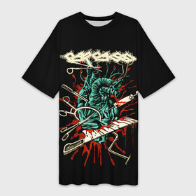 Платье-футболка 3D с принтом Carcass ,  |  | death metal | grindcore | heartwork | necroticism | reek of putrefaction | surgical steel | swansong | symphonies of sickness | torn arteries | группы | метал | музыка | рок