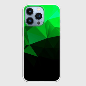 Чехол для iPhone 13 Pro с принтом Изумрудный (Зеленый) | Геометрия ,  |  | geometry | steel | абстракт | геометрия | зеленый | изумрудный | камни | плиты | полигоны | скин | сталь | текстура