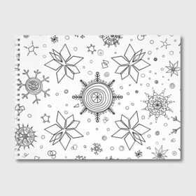Альбом для рисования с принтом Паттерн из простых чёрных снежинок , 100% бумага
 | матовая бумага, плотность 200 мг. | бесшовный | графика | зима | зимний | зимний паттерн | карандашом | паттерн | простые снежинки | снег | снегопад | снежинка | снежинки | чёрные снежинки | чёрный карандаж