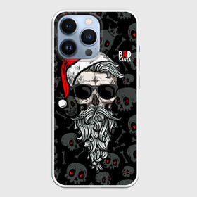 Чехол для iPhone 13 Pro с принтом Santa from Hell ,  |  | Тематика изображения на принте: beard | christmas | hipster | new year | red cap | red eyes | santa claus | santa from hell | skulls | борода | дед мороз | красные глаза | красный колпак | новый год | рождество | санта из ада | санта клаус | хипстер | черепа