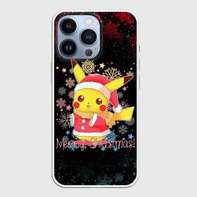 Чехол для iPhone 13 Pro с принтом MERRY CHRISTMAS ПИКАЧУ 2022   ПОКЕМОНЫ ,  |  | 2022 | animals | new year 2022 | pika | pika pika | pikachu | pokemon | детектив пикачу | животные | звери | новогодний пикачу | новый год | новый год 2022 | пика | пикачу | покемон