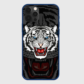 Чехол для iPhone 12 Pro Max с принтом ЧЁРНЫЙ ТИГР | BLACK TIGER УЗОР , Силикон |  | 2022 | beast | merry christmas | new year | red bow | santa hat | snow | tiger | winter | winter is coming | year of the tiger | год тигра | дед мороз | животные | звери | зверь | зима | зима 2022 | зима близко | новог | новогодни