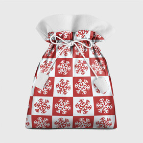 Подарочный 3D мешок с принтом Шахматные Снежинки , 100% полиэстер | Размер: 29*39 см | зима | новогоднее настроение | новый год | снежинки | шахматные снежинки | шахматы