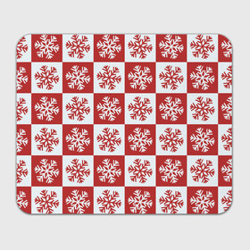 Прямоугольный коврик для мышки с принтом Шахматные Снежинки , натуральный каучук | размер 230 х 185 мм; запечатка лицевой стороны | зима | новогоднее настроение | новый год | снежинки | шахматные снежинки | шахматы