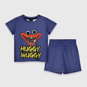 Детский костюм с шортами 3D с принтом Poppy Playtime smile Huggy Wuggy ,  |  | huggy | poppy playtime | smile | wuggy | зубы