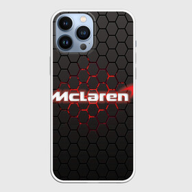 Чехол для iPhone 13 Pro Max с принтом McLaren carbon theme ,  |  | f1 | formula 1 | mclaren | авто | гонки | макларен | формула 1