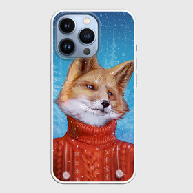 Чехол для iPhone 13 Pro с принтом НОВОГОДНИЙ ЛИС | CHRISTMAS FOX ,  |  | 2022 | christmas | fox | merry | new | snow | winter | year | год | зима | лис | лиса | лисица | новый | рождество | рыжая | рыжий | снег