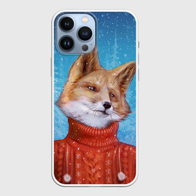 Чехол для iPhone 13 Pro Max с принтом НОВОГОДНИЙ ЛИС | CHRISTMAS FOX ,  |  | Тематика изображения на принте: 2022 | christmas | fox | merry | new | snow | winter | year | год | зима | лис | лиса | лисица | новый | рождество | рыжая | рыжий | снег