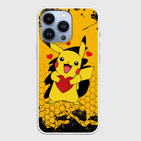 Чехол для iPhone 13 Pro с принтом ПОКЕМОНЫ, ПИКАЧУ ДЕРЖИТ СЕРДЦЕ ,  |  | animals | love | pika | pika pika | pikachu | pokemon | детектив пикачу | животные | звери | пика | пикачу | пикачу любовь | покемон | покемоны | сердце