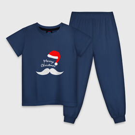 Детская пижама хлопок с принтом Новый год (2022) , 100% хлопок |  брюки и футболка прямого кроя, без карманов, на брюках мягкая резинка на поясе и по низу штанин
 | зима | новый год | символ года | снег | тигр