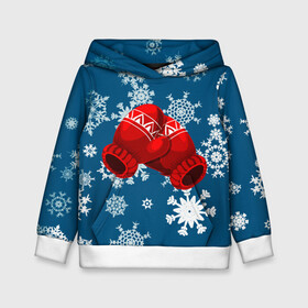 Детская толстовка 3D с принтом ЗИНИИ ПЕРЧАТКИ ОТ ХОЛОДА , 100% полиэстер | двухслойный капюшон со шнурком для регулировки, мягкие манжеты на рукавах и по низу толстовки, спереди карман-кенгуру с мягким внутренним слоем | blue | cold | from | gloves | ice | new | red | snow | snowflakes | winter | year | год | зима | зинии | красный | лед | новый | от | перчатки | синий | снег | снежинки | холод | холода