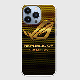 Чехол для iPhone 13 Pro с принтом Republic of gamers, ROG Gaming ,  |  | asus | cybersport | republic of gamers | rog | rog gaming | асус | киберспорт