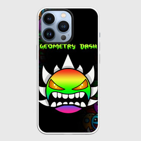 Чехол для iPhone 13 Pro с принтом GEOMETRY DASH COLORFUL   ГЕОМЕТРИ ДАШ КРАСОЧНЫЙ ,  |  | 2d игра | colorful | geometry dash | mobile game | robtop | space | геометри даш | космос | красочный | кубики | кубы | мобильная игра | неон | разноцветный