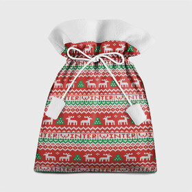 Подарочный 3D мешок с принтом Deer Christmas Pattern , 100% полиэстер | Размер: 29*39 см | background | christmas | christmas pattern | deer | herringbone | holiday | knitted pattern | new year | pattern | texture | tree | вязаный узор | елка | елочка | новогодний узор | новый год | олени | паттерн | праздник | рождество | текстура | узор | фон