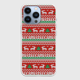 Чехол для iPhone 13 Pro с принтом Deer Christmas Pattern ,  |  | background | christmas | christmas pattern | deer | herringbone | holiday | knitted pattern | new year | pattern | texture | tree | вязаный узор | елка | елочка | новогодний узор | новый год | олени | паттерн | праздник | рождество | текстура | узор | фон