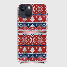 Чехол для iPhone 13 mini с принтом New Year Pattern ,  |  | background | christmas | christmas pattern | herringbone | holiday | knitted pattern | new year | pattern | snowflakes | texture | tree | вязаный узор | елка | елочка | новогодний узор | новый год | паттерн | праздник | рождество | снежинки | текстура | у