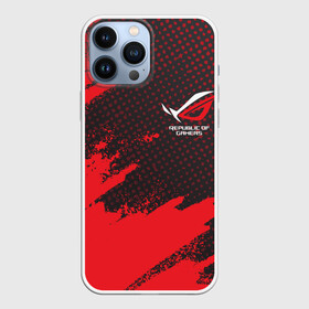 Чехол для iPhone 13 Pro Max с принтом ASUS ROG | REPUBLIC OF GAMERS ,  |  | asus | cyber | cybersport | game | gamers | gaming | of | republic | rog | sport | асус | игры | кибер | киберспорт | республика | спорт