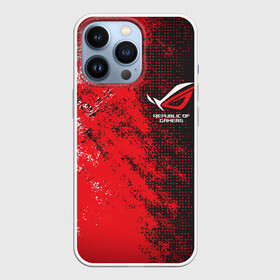 Чехол для iPhone 13 Pro с принтом ASUS REPUBLIC OF GAMERS | ROG ,  |  | asus | cyber | cybersport | game | gamers | gaming | of | republic | rog | sport | асус | игры | кибер | киберспорт | республика | спорт