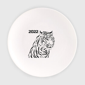 Тарелка с принтом ТиГрРрА , фарфор | диаметр - 210 мм
диаметр для нанесения принта - 120 мм | Тематика изображения на принте: 2022 | зима | кот | новый год | тигр