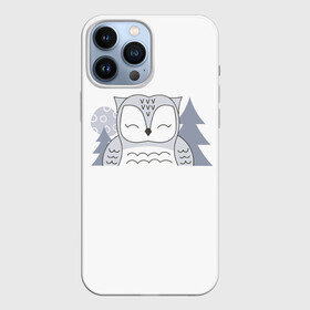 Чехол для iPhone 13 Pro Max с принтом Умиляющая совушка ,  |  | Тематика изображения на принте: мило | милота | няшность | сова | совёнок | совушка | совы