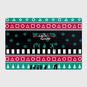 Магнитный плакат 3Х2 с принтом Свитер Кальмара , Полимерный материал с магнитным слоем | 6 деталей размером 9*9 см | christmas | new year | squid | squid game | зимний | игра в кальмара | кальмар | новогодний | новый год | паттерн кальмар | праздник | праздничный | рождественский | рождественский свитер | рождество