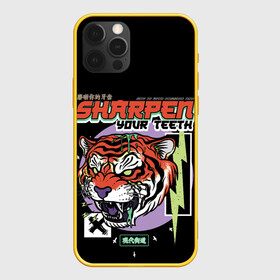 Чехол для iPhone 12 Pro с принтом Поточи зубки тигр 2022 , силикон | область печати: задняя сторона чехла, без боковых панелей | 2022 | sharpen your teeth | год тигра | зубы | поточи | тигр