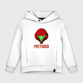 Детское худи Oversize хлопок с принтом Metroid Dread Head , френч-терри — 70% хлопок, 30% полиэстер. Мягкий теплый начес внутри —100% хлопок | боковые карманы, эластичные манжеты и нижняя кромка, капюшон на магнитной кнопке | game | logo | mercurysteam | metroid dread | metroid fusion | игра | компьютерная игра | лого | логотип | метроид дреад | мэтройдо дореддо | эмблема