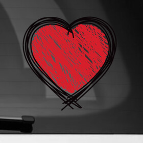 Наклейка на автомобиль с принтом Doodle Heart , ПВХ |  | Тематика изображения на принте: граффити | карандаш | любовь | набросок | рисунок | сердце | эских