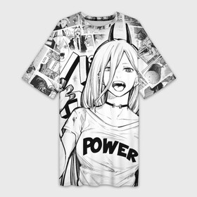 Платье-футболка 3D с принтом Power  Chainsaw Man ,  |  | anime girl | chainsaw man | chainsawman | power | аниме | бензопила | девушки аниме | демон крови | манга | охотник на демонов | пауэр | человекбензопила