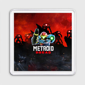 Магнит 55*55 с принтом Metroid Dread Самус Аран , Пластик | Размер: 65*65 мм; Размер печати: 55*55 мм | aran | dread | mercurysteam | metroid | nintendo | samus | samus aran | самус аран