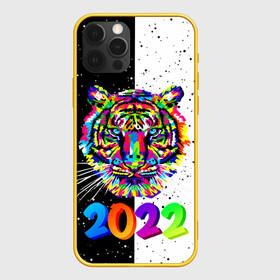 Чехол для iPhone 12 Pro с принтом НОВЫЙ ГОД 2022   НОВОГОДНИЙ ТИГР   ПОП АРТ   POP ART , силикон | область печати: задняя сторона чехла, без боковых панелей | Тематика изображения на принте: 2021 | 2022 | happy new year | merry christmas | new year | snow | tiger | winter | year of the tiger | год тигра | зверь | зима | новогоднее настроение | новогодние праздники | новый год | рождество | символ года | синий тигр | снег | хищн