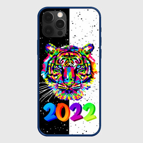 Чехол для iPhone 12 Pro Max с принтом НОВЫЙ ГОД 2022   НОВОГОДНИЙ ТИГР   ПОП АРТ   POP ART , Силикон |  | Тематика изображения на принте: 2021 | 2022 | happy new year | merry christmas | new year | snow | tiger | winter | year of the tiger | год тигра | зверь | зима | новогоднее настроение | новогодние праздники | новый год | рождество | символ года | синий тигр | снег | хищн