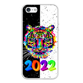 Чехол для iPhone 5/5S матовый с принтом НОВЫЙ ГОД 2022   НОВОГОДНИЙ ТИГР   ПОП АРТ   POP ART , Силикон | Область печати: задняя сторона чехла, без боковых панелей | 2021 | 2022 | happy new year | merry christmas | new year | snow | tiger | winter | year of the tiger | год тигра | зверь | зима | новогоднее настроение | новогодние праздники | новый год | рождество | символ года | синий тигр | снег | хищн