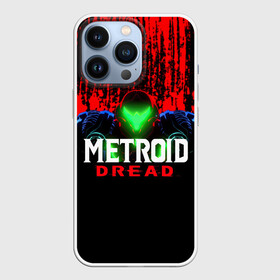 Чехол для iPhone 13 Pro с принтом Metroid Dread Самус Аран и потеки крови ,  |  | aran | dread | mercurysteam | metroid | nintendo | samus | samus aran | самус аран