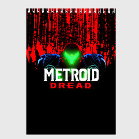 Скетчбук с принтом Metroid Dread Самус Аран и потеки крови , 100% бумага
 | 48 листов, плотность листов — 100 г/м2, плотность картонной обложки — 250 г/м2. Листы скреплены сверху удобной пружинной спиралью | aran | dread | mercurysteam | metroid | nintendo | samus | samus aran | самус аран