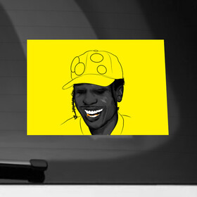 Наклейка на автомобиль с принтом Yellow ASAP , ПВХ |  | Тематика изображения на принте: asap rocky | hip hop | rap | rep | асап роки | исполнители | исполнитель | музыка | реп