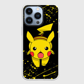 Чехол для iPhone 13 Pro с принтом ПИКАЧУ БРЫЗГИ КРАСОК ,  |  | animals | colors | paints | pika | pika pika | pikachu | pokemon | брызги красок | детектив пикачу | животные | звери | краски | пика | пикачу | покемон | покемоны