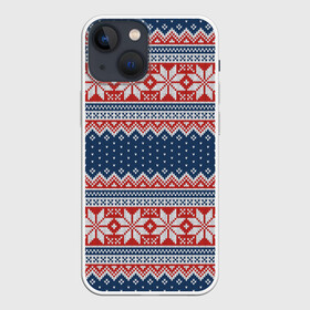 Чехол для iPhone 13 mini с принтом Knitted Pattern ,  |  | background | christmas | holiday | knitted pattern | new year | pattern | snowflakes | texture | вязаный узор | новый год | паттерн | праздник | рождество | снежинки | текстура | узор | фон