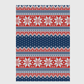 Скетчбук с принтом Knitted Pattern , 100% бумага
 | 48 листов, плотность листов — 100 г/м2, плотность картонной обложки — 250 г/м2. Листы скреплены сверху удобной пружинной спиралью | Тематика изображения на принте: background | christmas | holiday | knitted pattern | new year | pattern | snowflakes | texture | вязаный узор | новый год | паттерн | праздник | рождество | снежинки | текстура | узор | фон