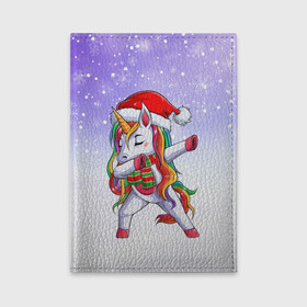 Обложка для автодокументов с принтом Xmas Unicorn Dabbing   Рождественский Единорог Даб , натуральная кожа |  размер 19,9*13 см; внутри 4 больших “конверта” для документов и один маленький отдел — туда идеально встанут права | christmas | dabbing | santa | unicorn | даббинг | дед мороз | единорог | зима | новый год | радуга | радужный | рождество | санта | снег | снежинка | юникорн