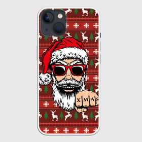 Чехол для iPhone 13 с принтом Bad Santa Плохой Санта ,  |  | Тематика изображения на принте: 2022 | год тигра | новый год | новый год 2022 | символ года | тигр | тигренок | тигрица | тигры