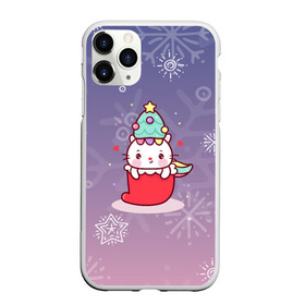 Чехол для iPhone 11 Pro матовый с принтом Happy New Year 2022. Сat 1 , Силикон |  | 2022 | 22 | cat | happy new year | holiday | new year | гирлянда | кот | котенок | новый год | праздник | рождество