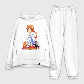 Женский костюм хлопок Oversize с принтом Erina & Soma ,  |  | cook | food wars | nakiri erina | shokugeki no soma | soma yukihira | бутерброд | еда | кулинария | повар | повар боец сома | сома юкихира | сэндвич | школа | эрина накири