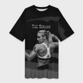 Платье-футболка 3D с принтом Валентина The Bullet ,  |  | bullet | девушка | надпись | прозвище | руки | спина | шевченко